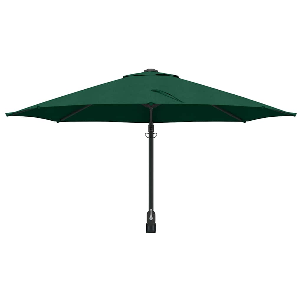 vidaXL Garten-Sonnenschirm Grün 248 x 248 x 148 cm Polyester und Stahl