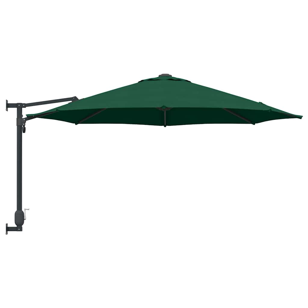 vidaXL Garten-Sonnenschirm Grün 248 x 248 x 148 cm Polyester und Stahl