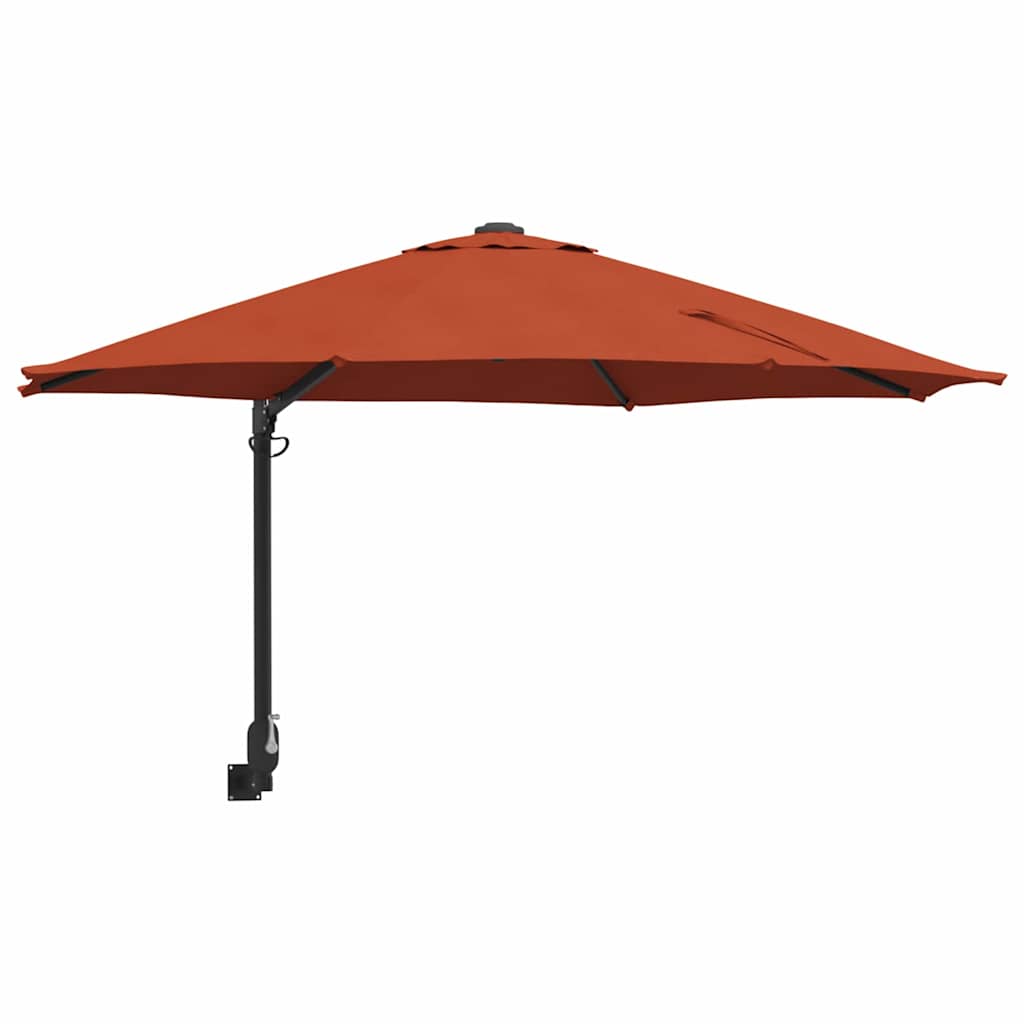 vidaXL Garten-Sonnenschirm Terrakotta 248 x 248 x 148 cm