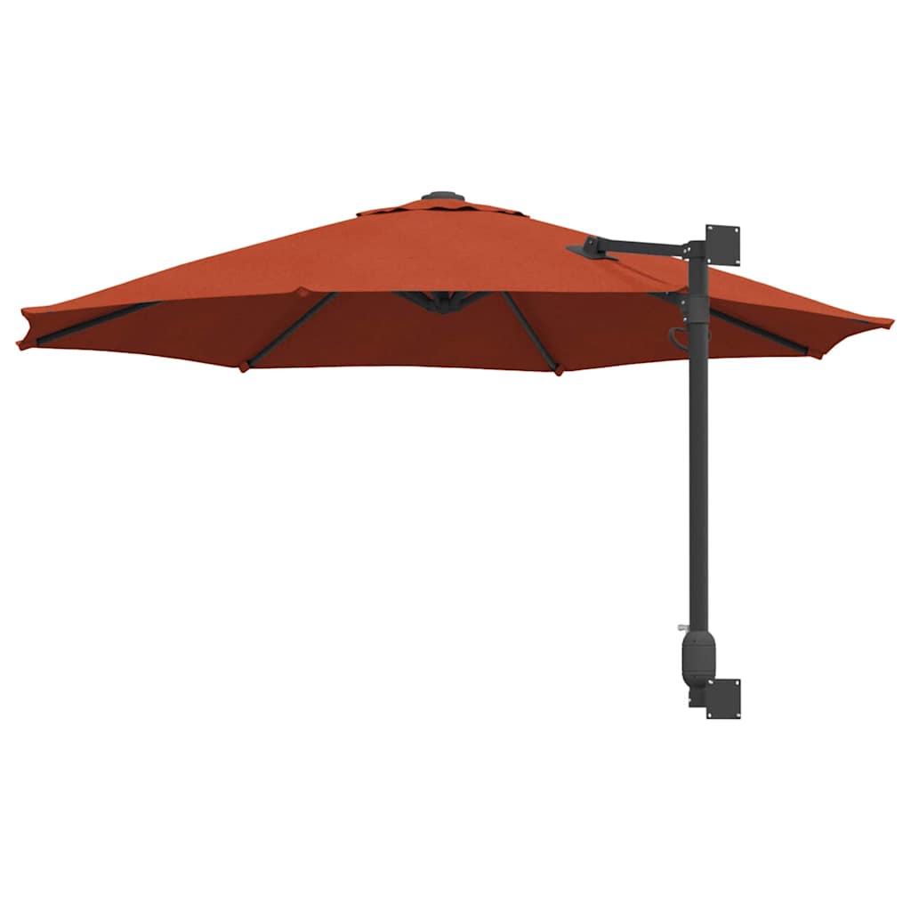 vidaXL Garten-Sonnenschirm Terrakotta 248 x 248 x 148 cm
