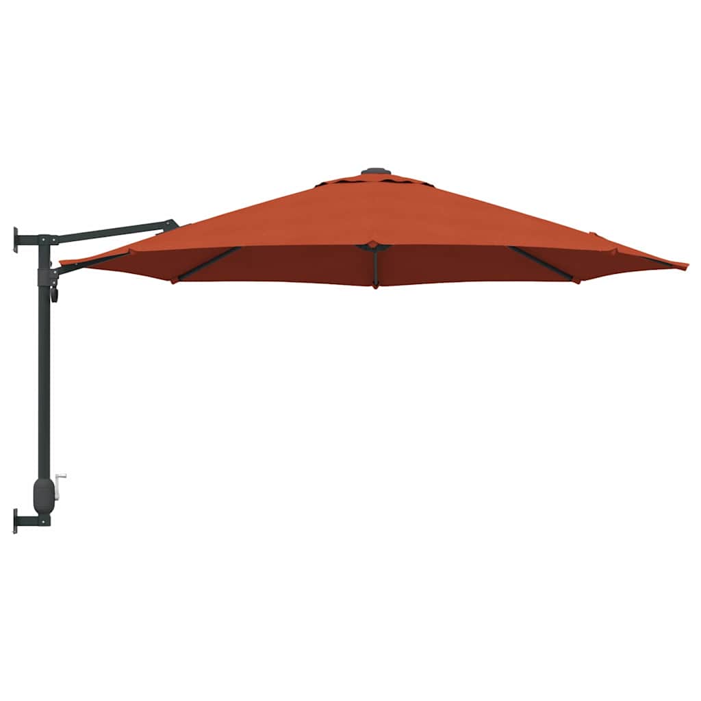 vidaXL Garten-Sonnenschirm Terrakotta 248 x 248 x 148 cm