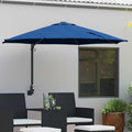 vidaXL Garten-Sonnenschirm Azurblau 248 x 248 x 148 cm