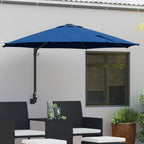 vidaXL Garten-Sonnenschirm Azurblau 248 x 248 x 148 cm