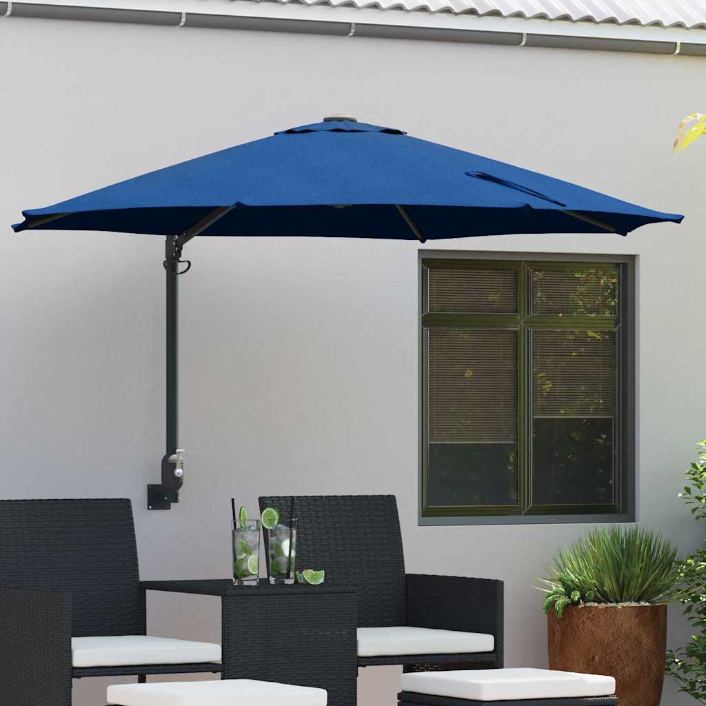 vidaXL Garten-Sonnenschirm Azurblau 248 x 248 x 148 cm