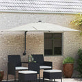 vidaXL Garten-Sonnenschirm Sand 248,5 x 247,5 x 160 cm
