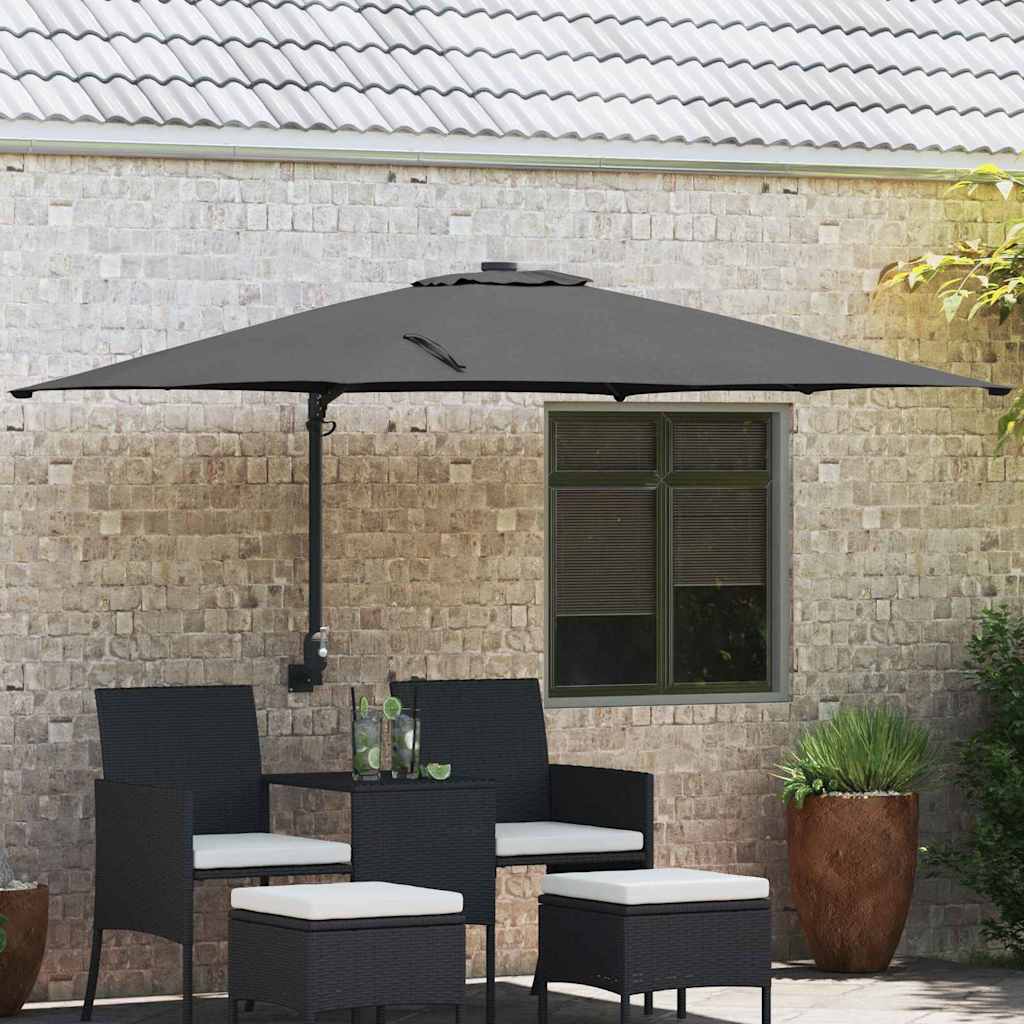 vidaXL Garten-Sonnenschirm Anthrazit 248 x 248 x 148 cm
