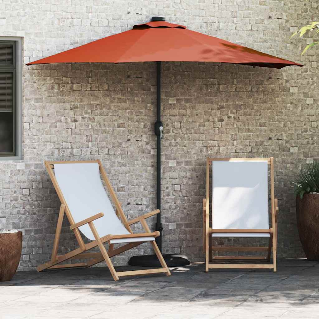 vidaXL Garten-Sonnenschirm Terrakotta 248 x 248 x 148 cm