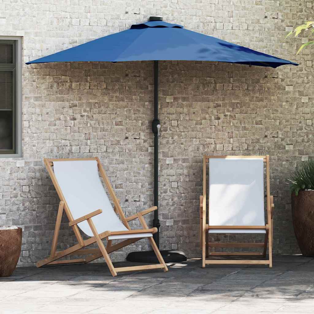 vidaXL Garten-Sonnenschirm Azurblau 248 x 248 x 148 cm
