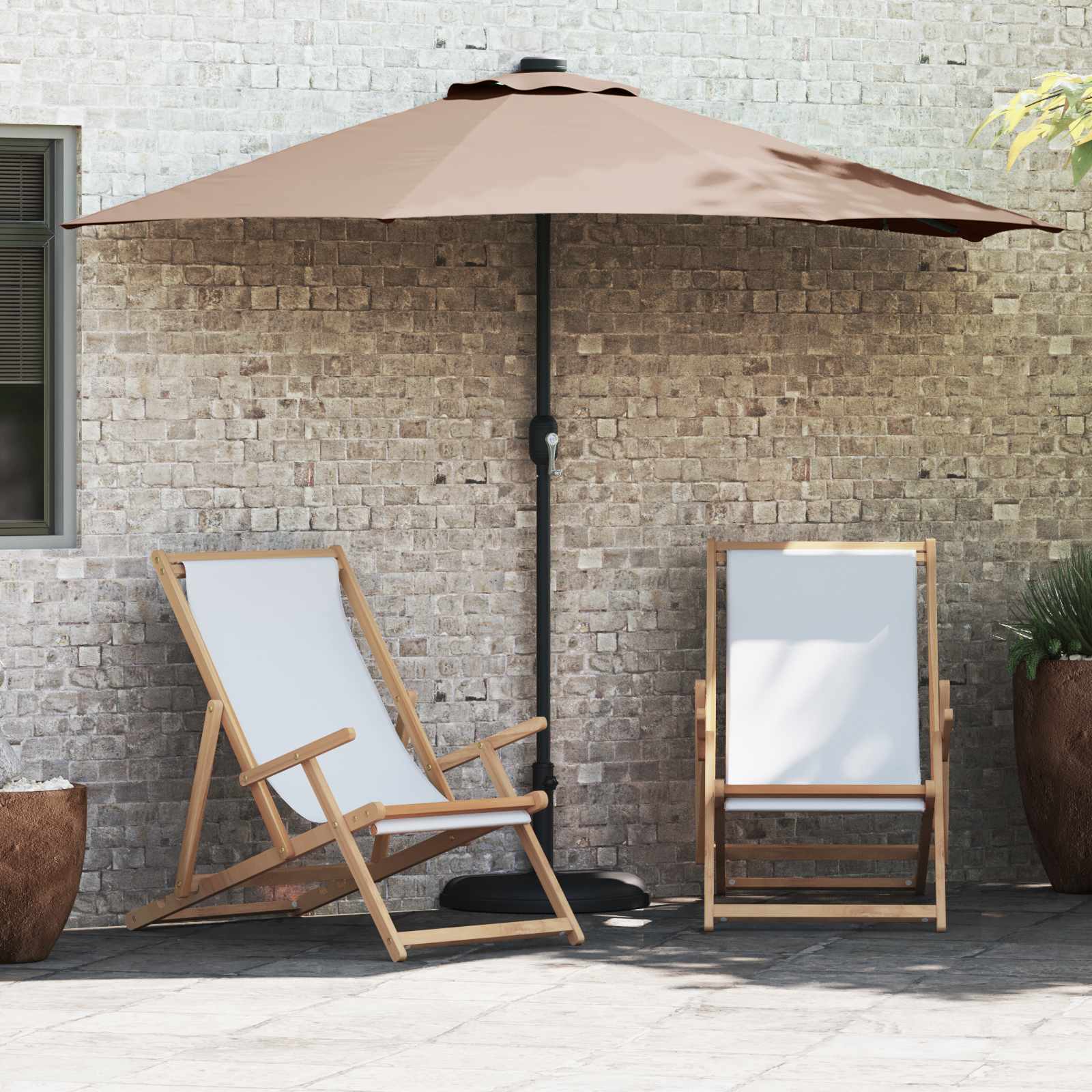 vidaXL Garten-Sonnenschirm Anthrazit 248 x 248 x 148 cm