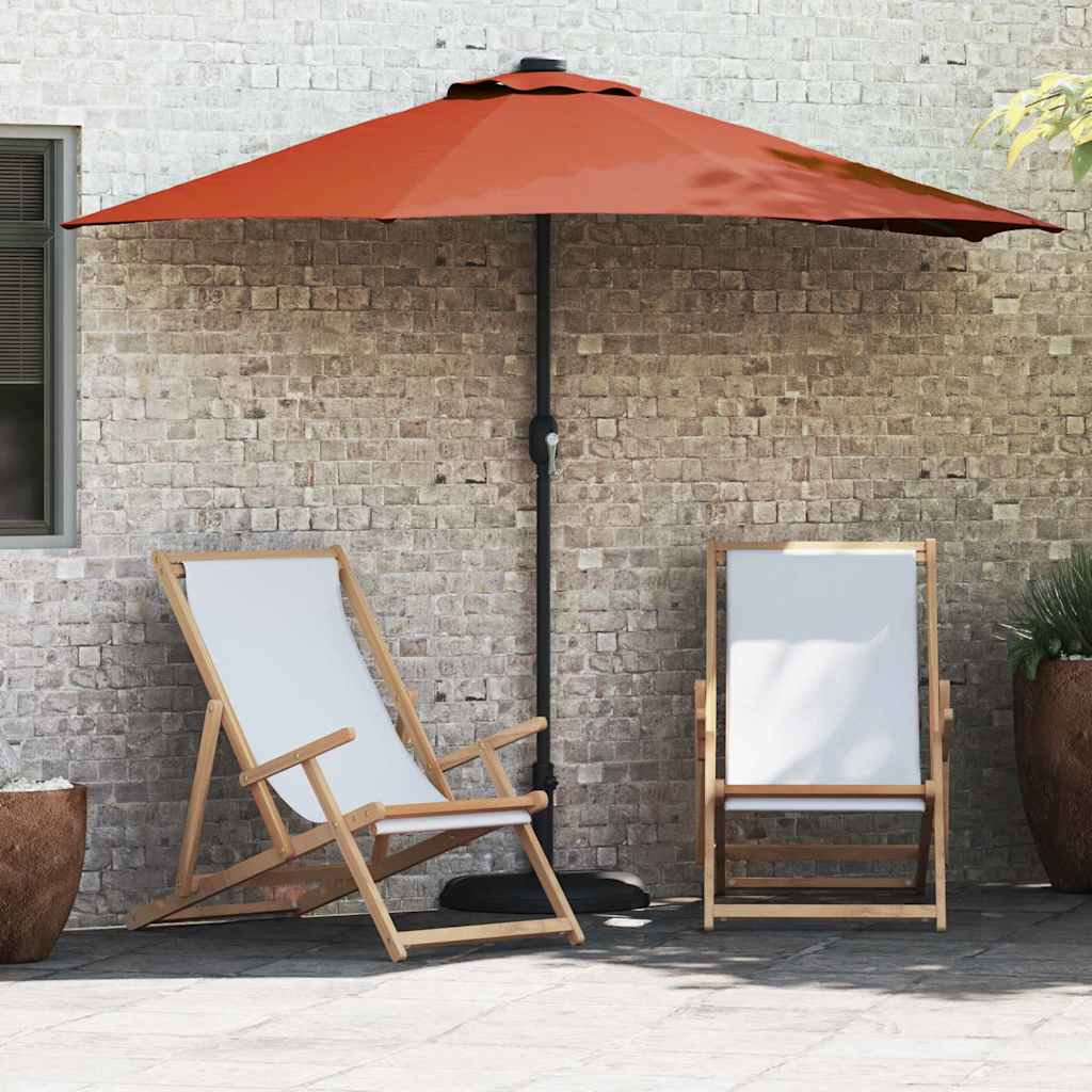 vidaXL Garten-Sonnenschirm Terrakotta 248 x 248 x 148 cm