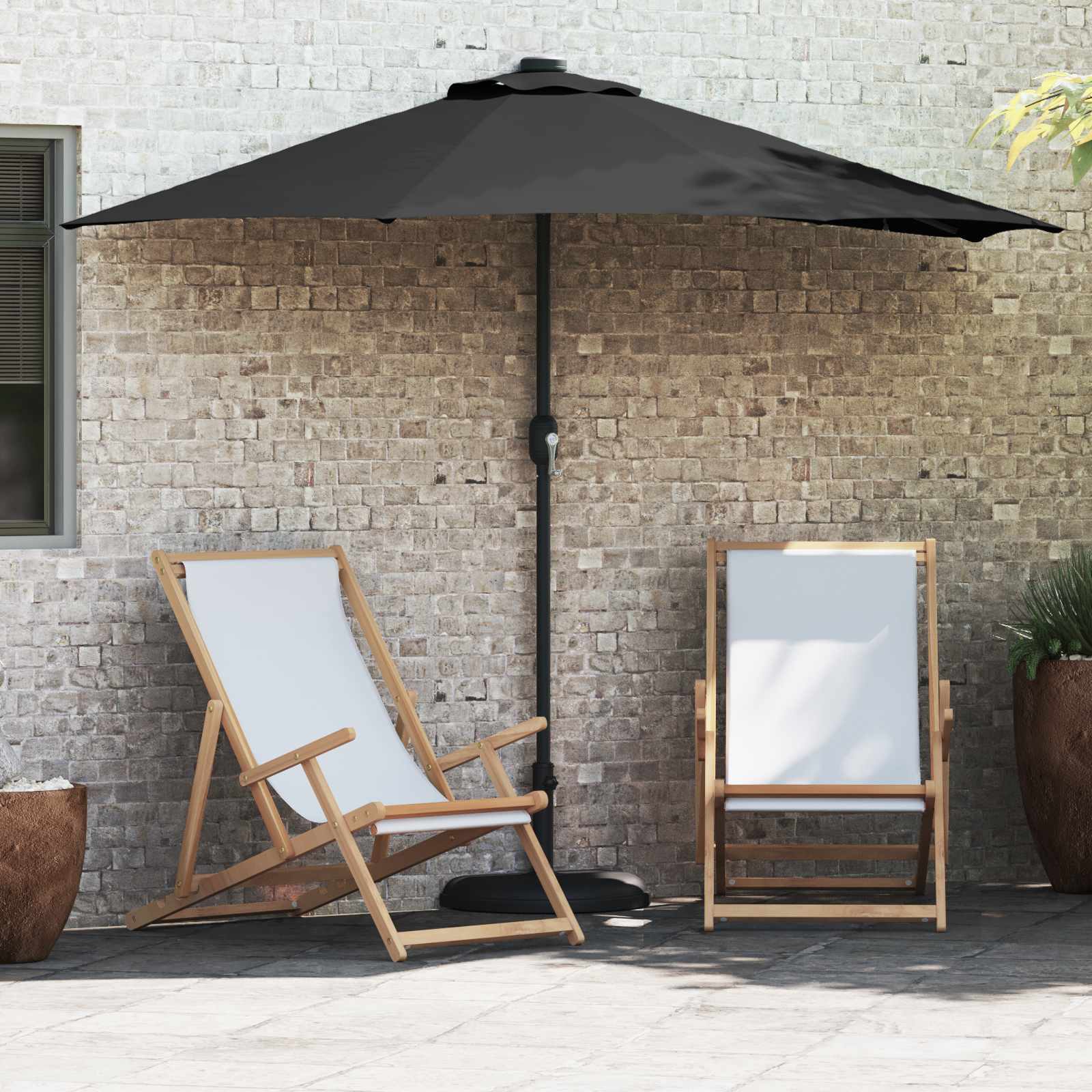 vidaXL Garten-Sonnenschirm Anthrazit 248 x 248 x 148 cm