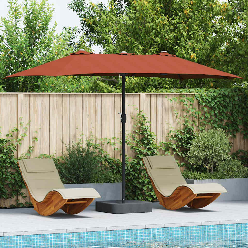 vidaXL Garten-Sonnenschirm Terrakotta 248 x 248 x 148 cm
