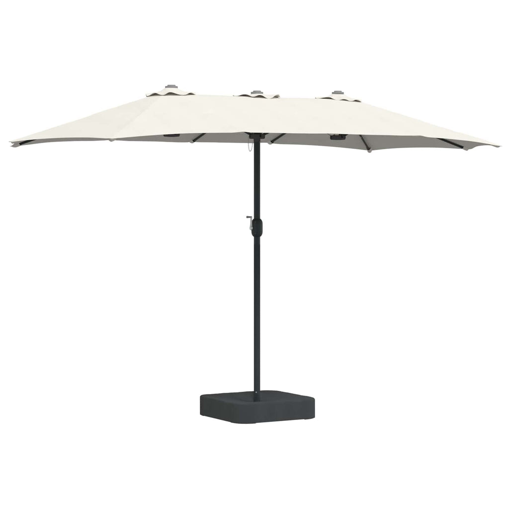 vidaXL Garten-Sonnenschirm Sand und Anthrazit 385 x 209 x 244 cm
