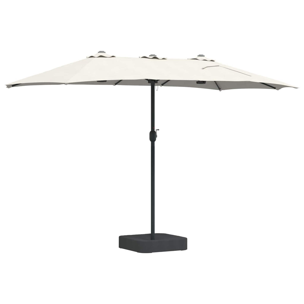 vidaXL Garten-Sonnenschirm Sand und Anthrazit 385 x 209 x 244 cm