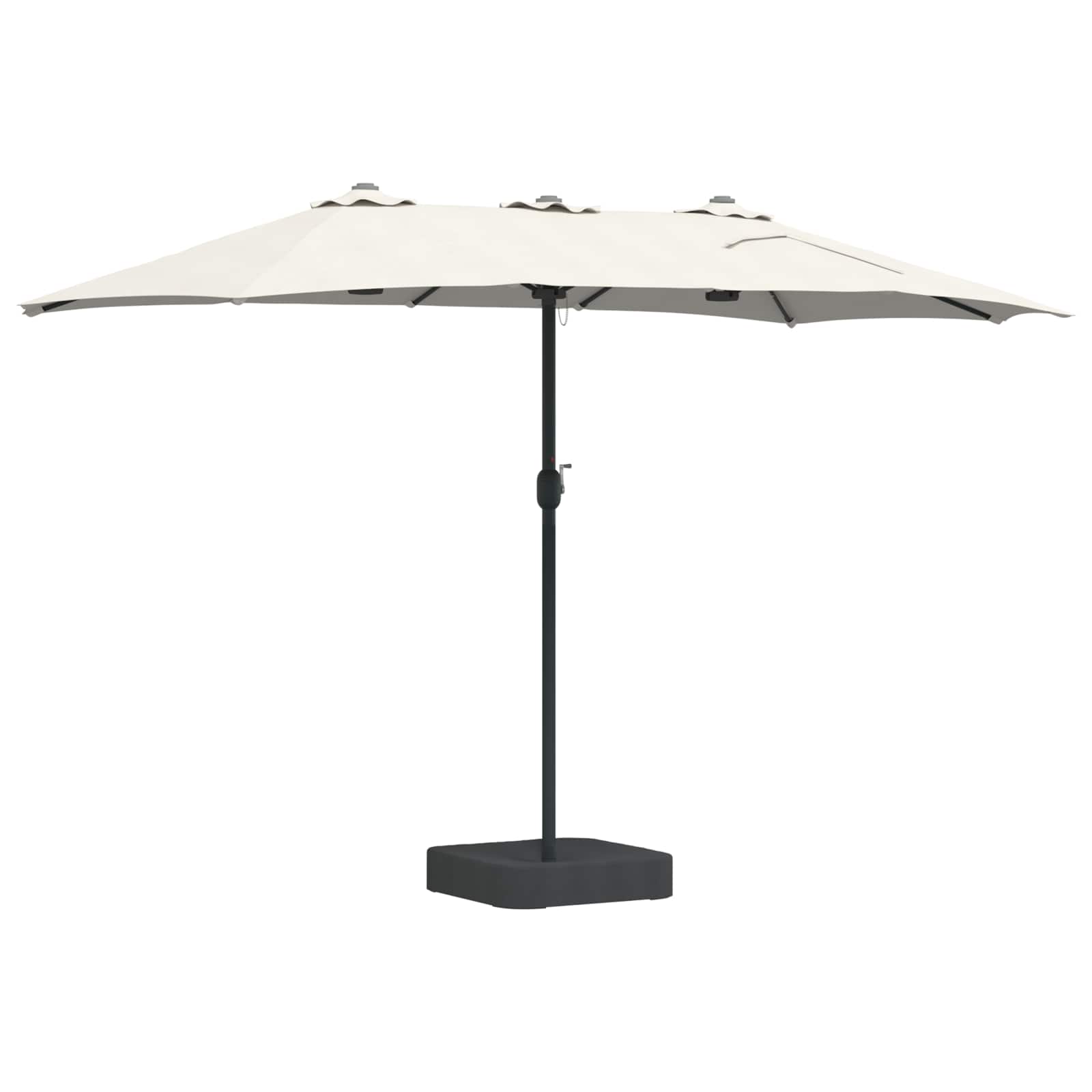 vidaXL Garten-Sonnenschirm Sand und Anthrazit 385 x 209 x 244 cm