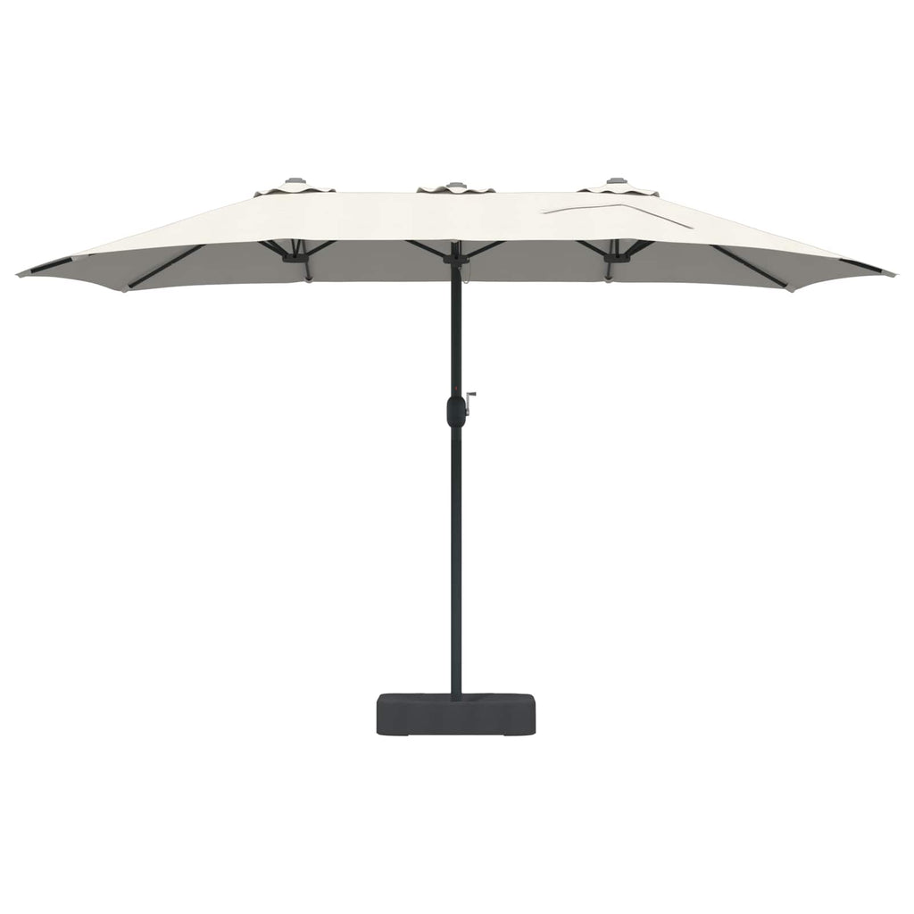 vidaXL Garten-Sonnenschirm Sand und Anthrazit 385 x 209 x 244 cm