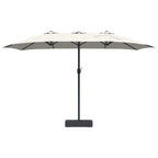 vidaXL Garten-Sonnenschirm Sand und Anthrazit 385 x 209 x 244 cm