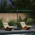 vidaXL Garten-Sonnenschirm Grün 385 x 209 x 244 cm Polyester