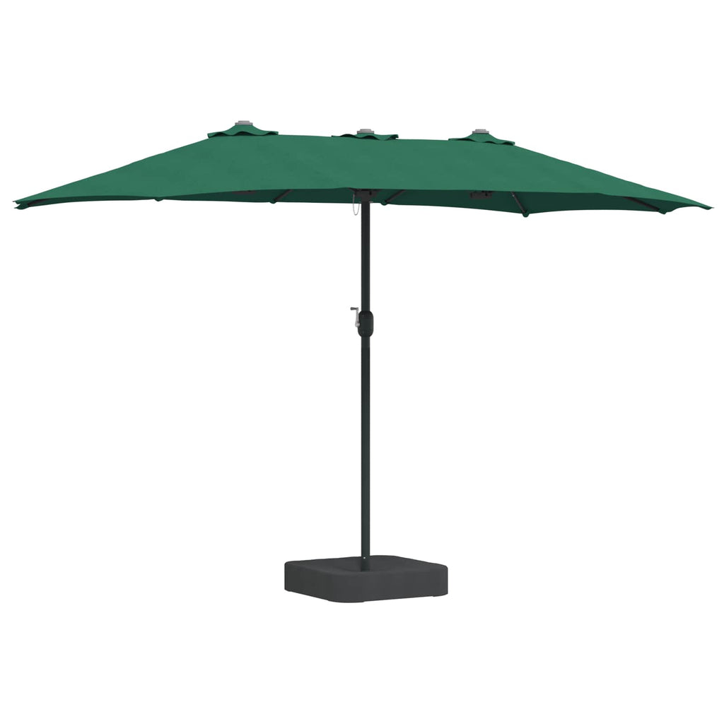 vidaXL Garten-Sonnenschirm Grün 385 x 209 x 244 cm Polyester