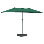 vidaXL Garten-Sonnenschirm Grün 385 x 209 x 244 cm Polyester