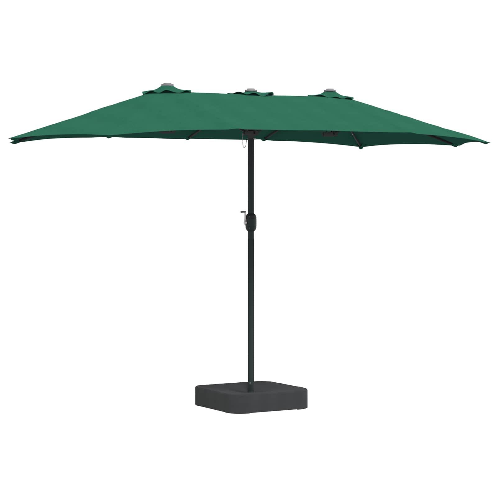 vidaXL Garten-Sonnenschirm Grün 385 x 209 x 244 cm Polyester
