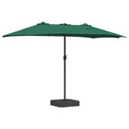 vidaXL Garten-Sonnenschirm Grün 385 x 209 x 244 cm Polyester