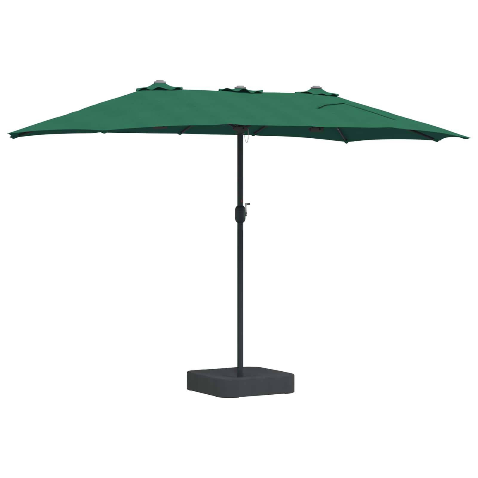 vidaXL Garten-Sonnenschirm Grün 385 x 209 x 244 cm Polyester