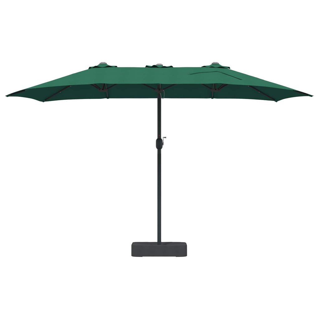 vidaXL Garten-Sonnenschirm Grün 385 x 209 x 244 cm Polyester
