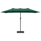 vidaXL Garten-Sonnenschirm Grün 385 x 209 x 244 cm Polyester
