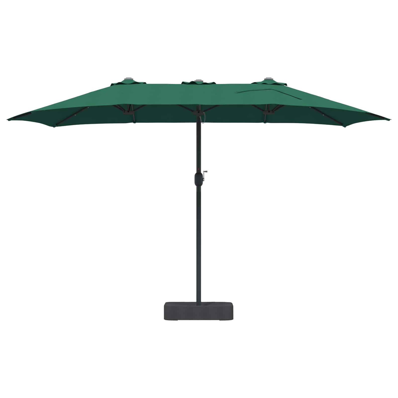 vidaXL Garten-Sonnenschirm Grün 385 x 209 x 244 cm Polyester
