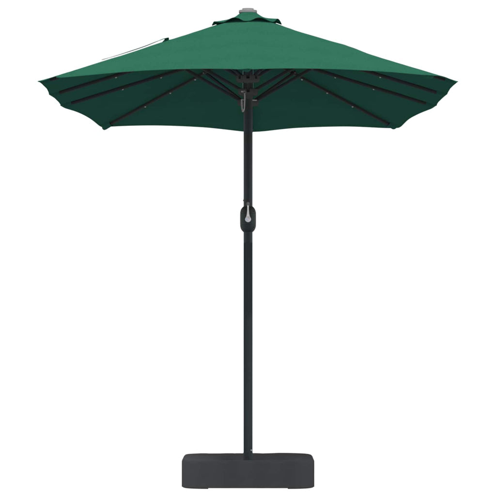 vidaXL Garten-Sonnenschirm Grün 385 x 209 x 244 cm Polyester