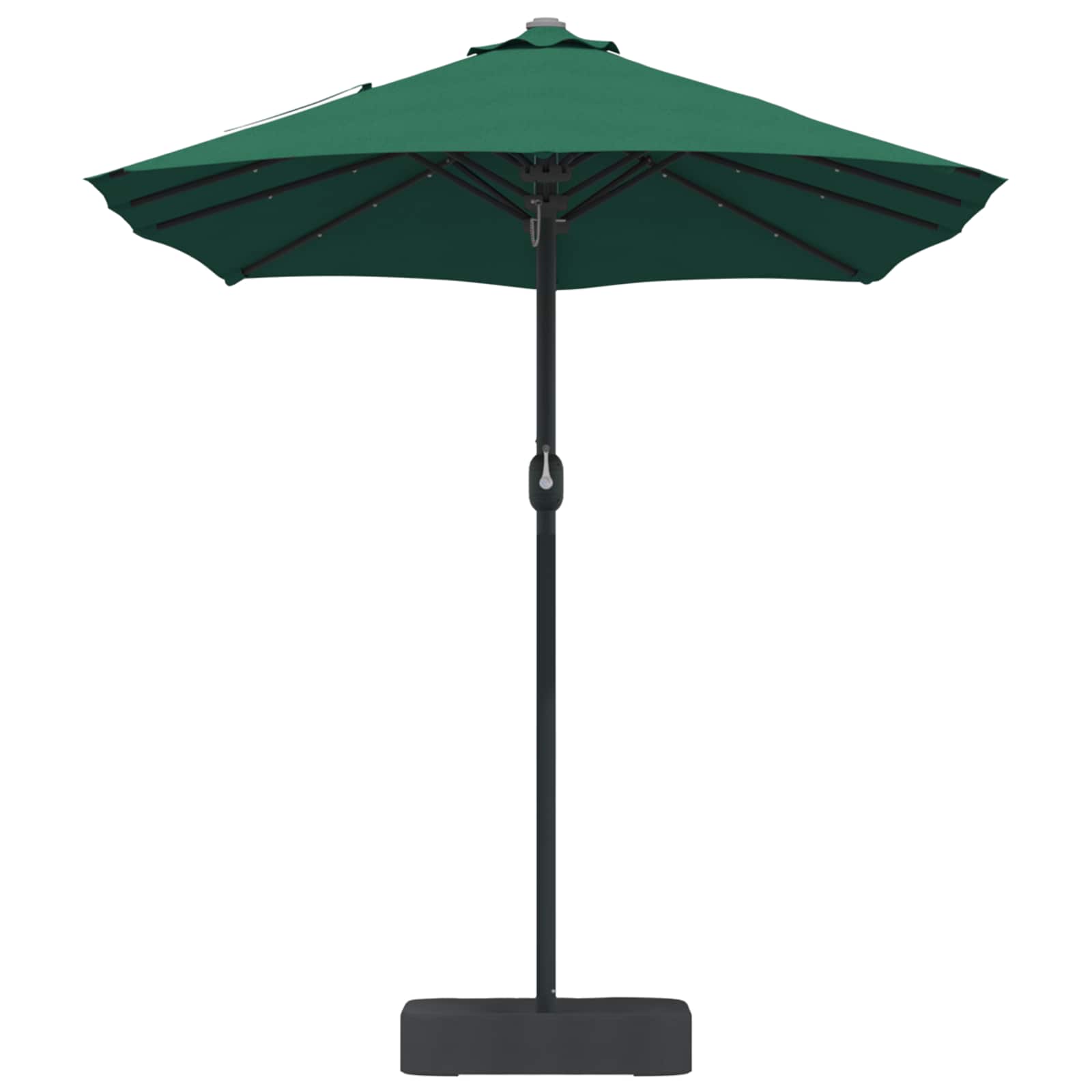 vidaXL Garten-Sonnenschirm Grün 385 x 209 x 244 cm Polyester