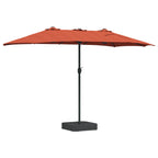 vidaXL Garten-Sonnenschirm Terrakotta 385 x 209 x 244 cm Polyester