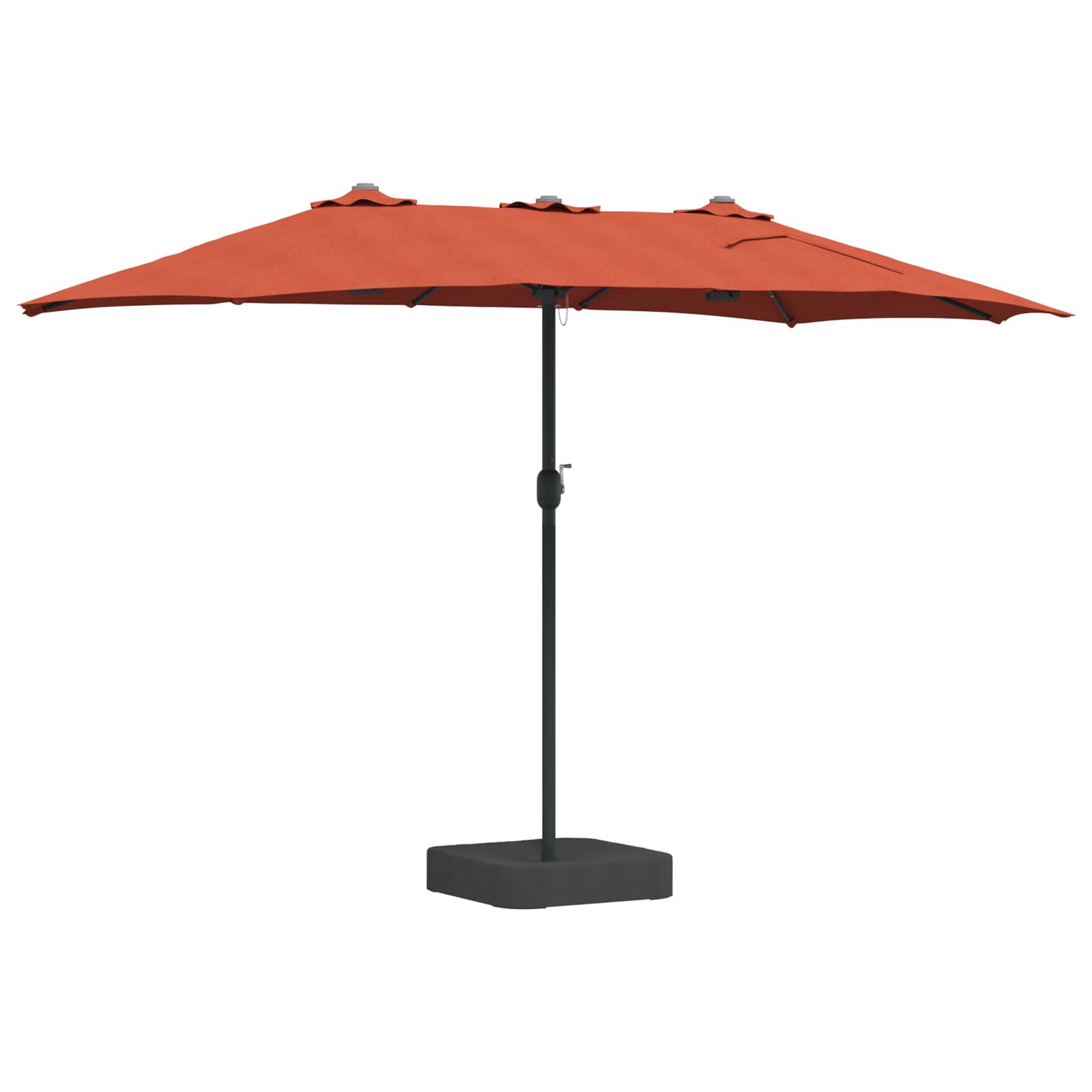 vidaXL Garten-Sonnenschirm Terrakotta 385 x 209 x 244 cm Polyester