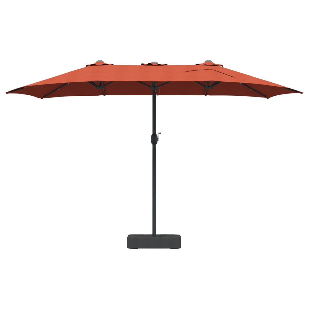 vidaXL Garten-Sonnenschirm Terrakotta 385 x 209 x 244 cm Polyester