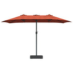 vidaXL Garten-Sonnenschirm Terrakotta 385 x 209 x 244 cm Polyester