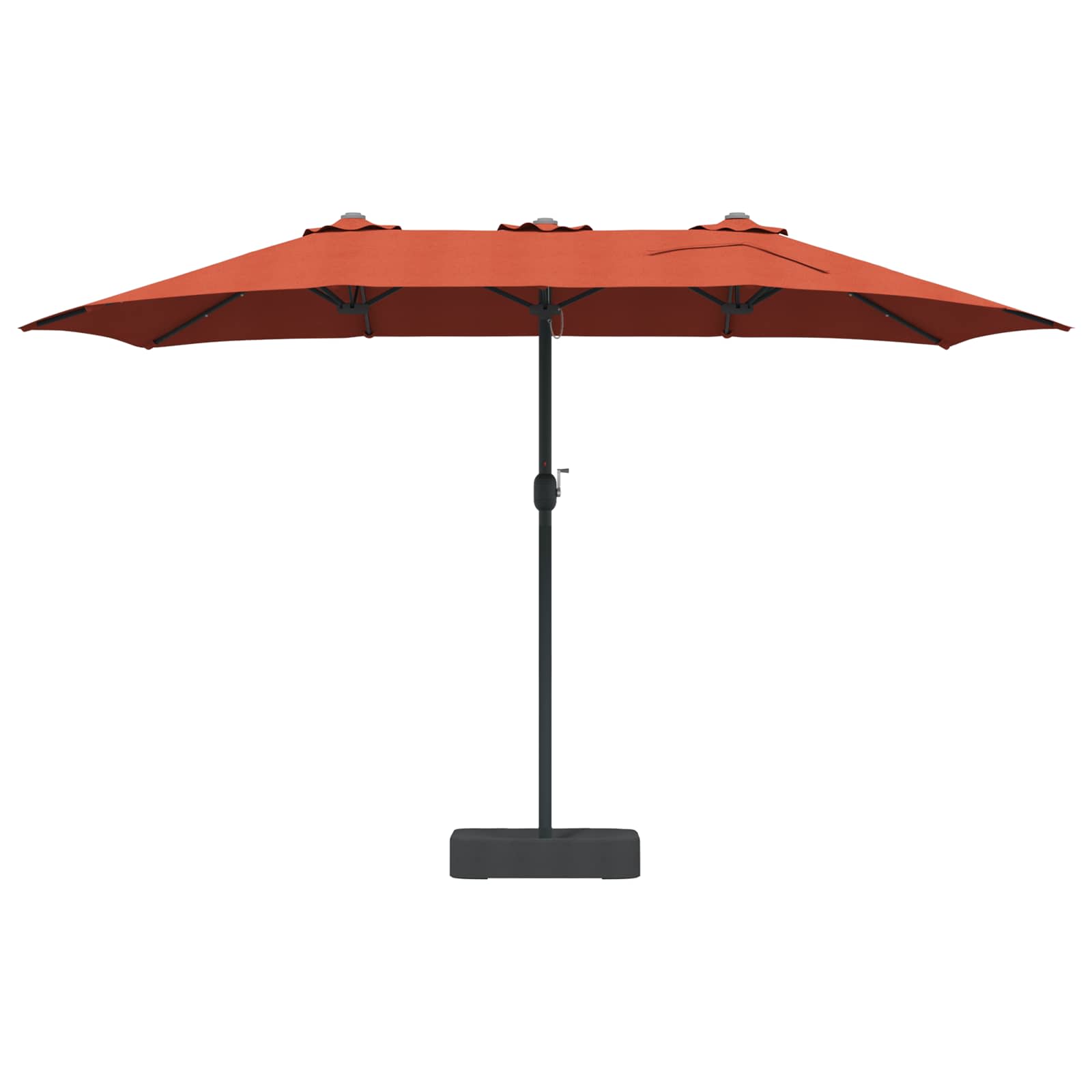 vidaXL Garten-Sonnenschirm Terrakotta 385 x 209 x 244 cm Polyester