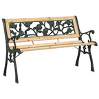 vidaXL Gartenbank mit Kissen Braun 116 x 54 x 73 cm Holz