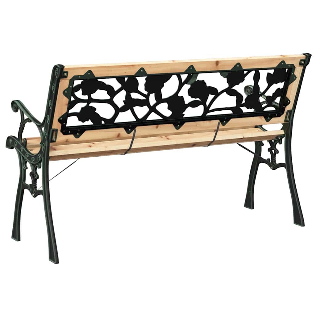 vidaXL Gartenbank mit Kissen Braun 116 x 54 x 73 cm Holz