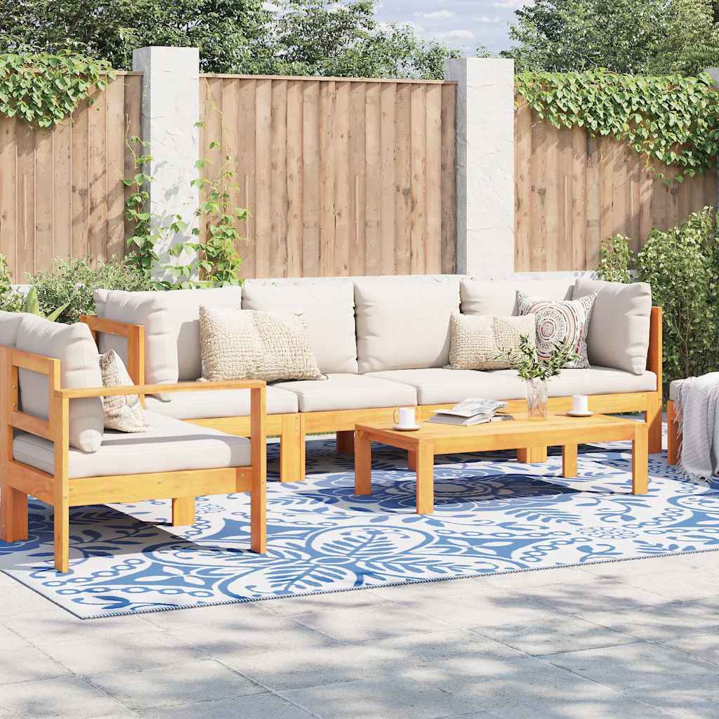 vidaXL Outdoor-Teppich Floral ARAKIL Babyblau und Weiß 400 x 300 cm