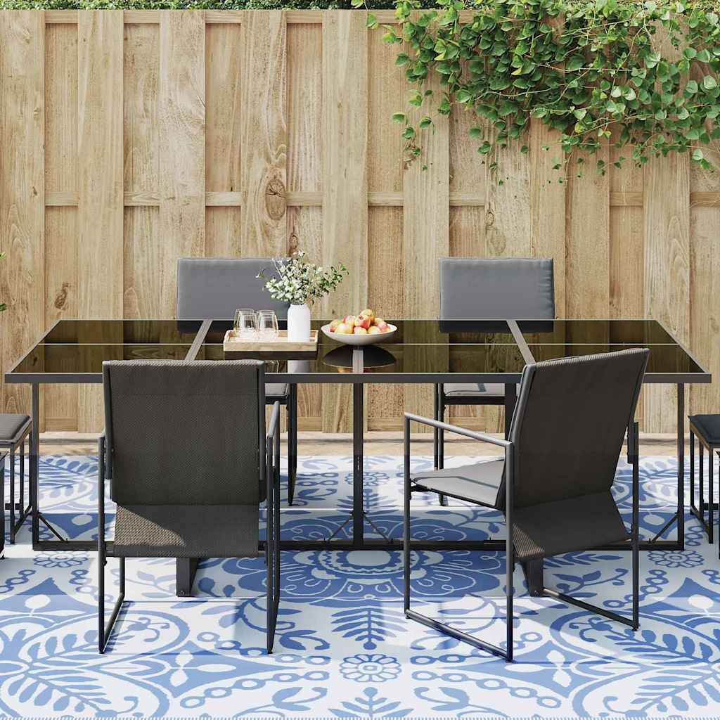 vidaXL Outdoor-Teppich Floral ARAKIL Babyblau und Weiß 400 x 300 cm