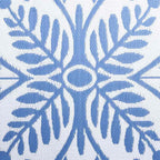 vidaXL Outdoor-Teppich Floral ARAKIL Babyblau und Weiß 400 x 300 cm