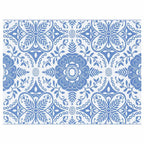 vidaXL Outdoor-Teppich Floral ARAKIL Babyblau und Weiß 400 x 300 cm
