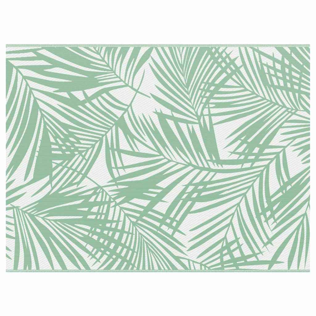 vidaXL Outdoor-Teppich Blatt ARAKIL Grün und Weiß 400 x 300 cm