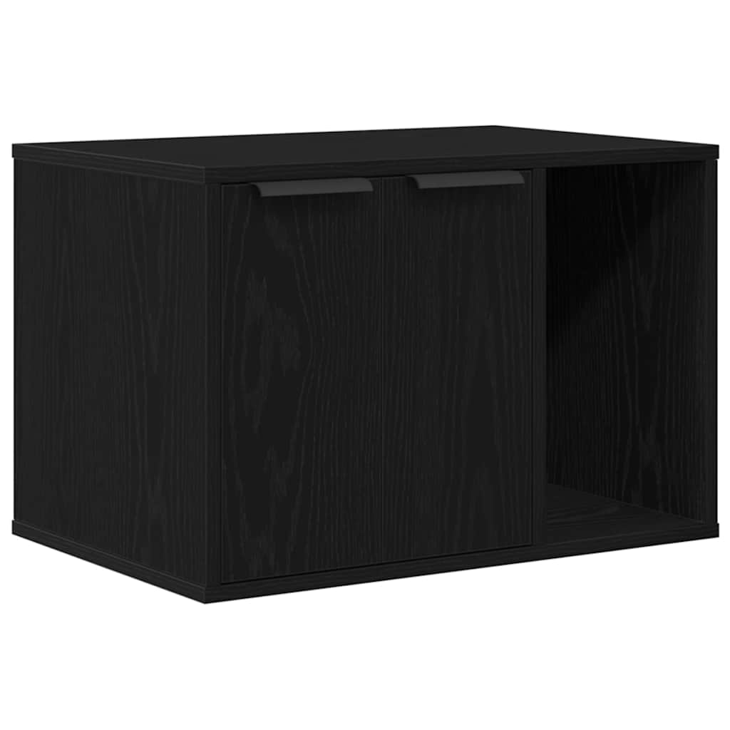 vidaXL Katzentoilettengehäuse Schwarze Eiche 60 x 40 x 40 cm Holzwerkstoff