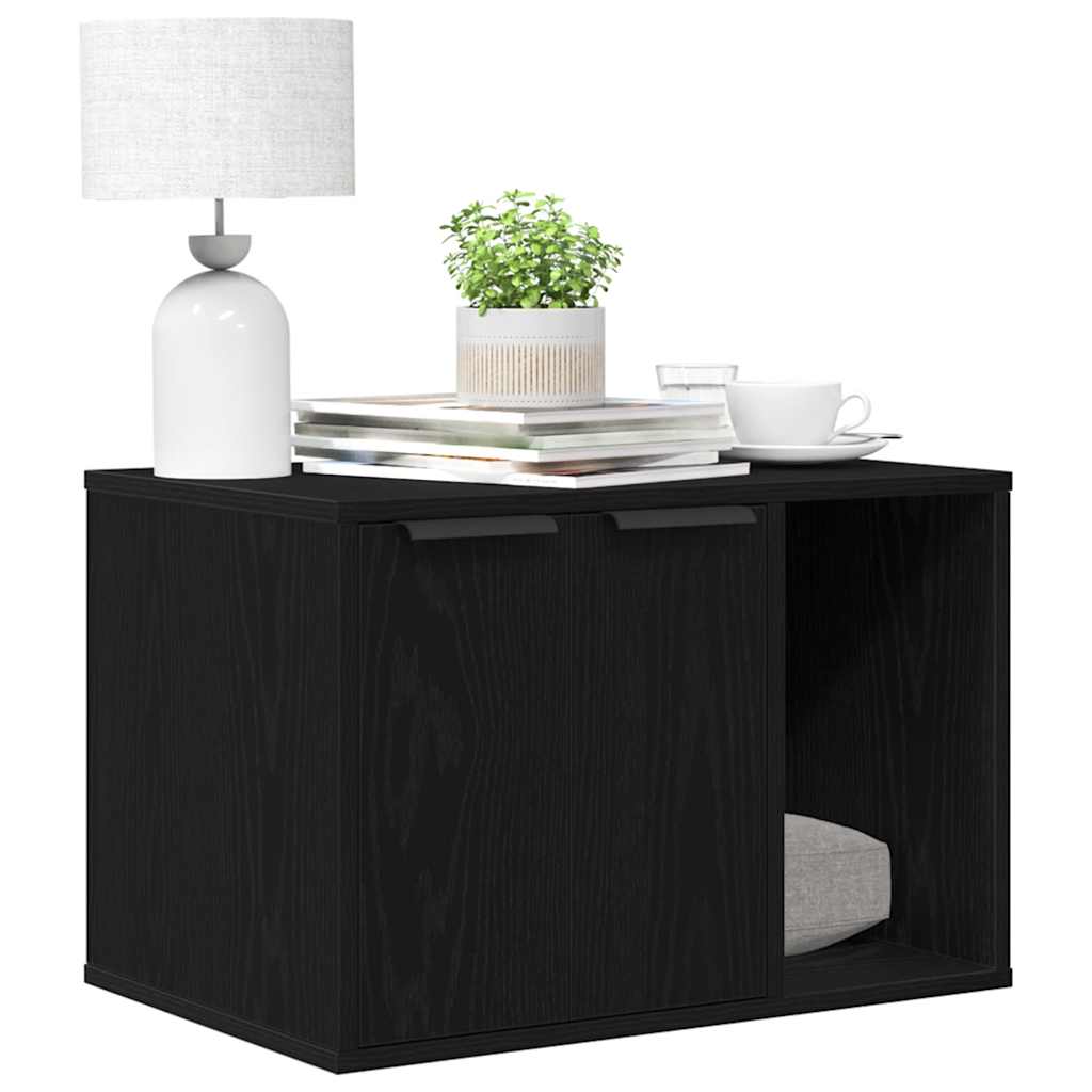 vidaXL Katzentoilettengehäuse Schwarze Eiche 60 x 40 x 40 cm Holzwerkstoff