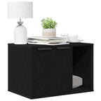 vidaXL Katzentoilettengehäuse Schwarze Eiche 60 x 40 x 40 cm Holzwerkstoff