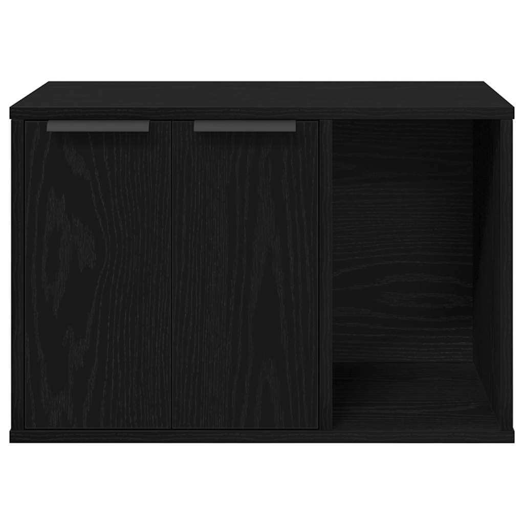 vidaXL Katzentoilettengehäuse Schwarze Eiche 60 x 40 x 40 cm Holzwerkstoff
