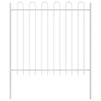 vidaXL Gartenzaun 4 pcs Grau 6,8 x 0,6 m Pulverbeschichteter Stahl