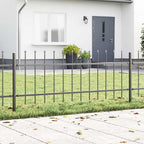 vidaXL Gartenzaun 5 pcs Grau 8,5 x 0,6 m Pulverbeschichteter Stahl